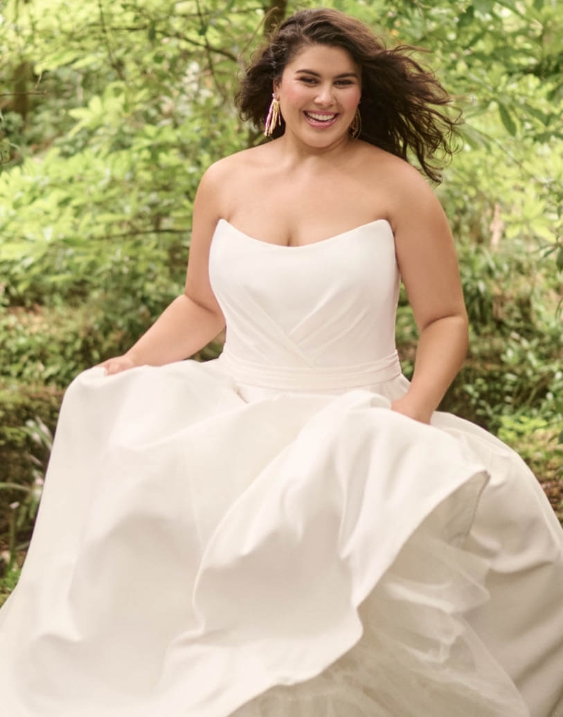 Model wearing a bridal dress